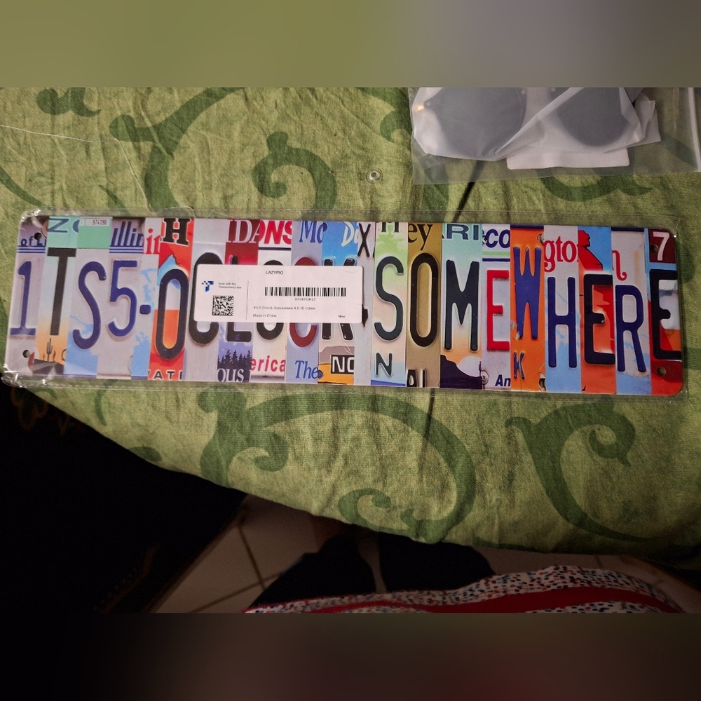 Colorful License Plate Art Sign